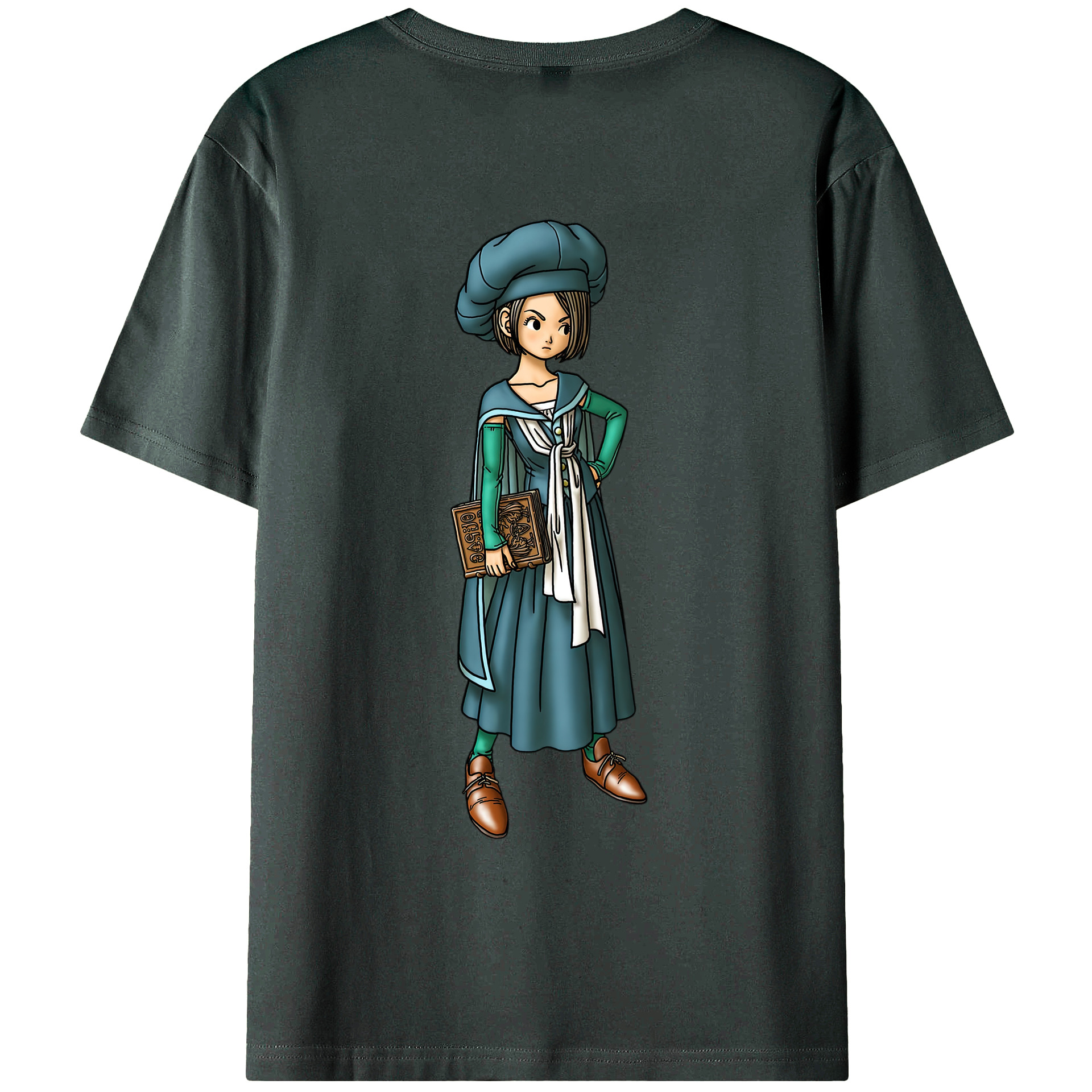 （画像用） ドラゴンクエスト Doragon Kuesuto Dragon Quest 綿100％ メンズ半袖Tシャツ（バックプリント） 通気性